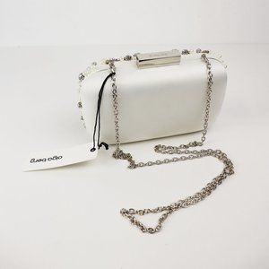 NWT Olga Berg Clarise Jeweled Pod Clutch Hand Bag
